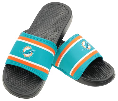 Image of FOCO NFL Team Printed Slide Sandals - Officially Licensed Football Fan Footwear for Comfort & Style