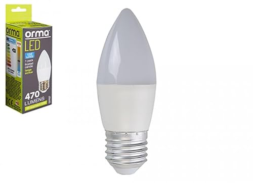 Cool White 5W LED Candle Bulb - (Base Size - 27mm) 1 Count – Energy Efficient & Long-Lasting Elegant Lighting Solution