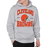 Junk Food Clothing x NFL - Cleveland Browns - Team Helmet - Unisex Adult Pullover Fleece Hoodie for Men and Women - Size Medium