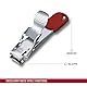 Victorinox Nagelknipser klein, Nagelschneider, Nagelzwicker, Edelstahl, für Fuss- und Fingernägel, Professionell, Maniküre, Pediküre, rot