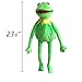 Kermit Frog Puppet with Puppets Control Rod & 50 Pcs Kermit The Frog Puppet Stickers, Hand Kermit Puppet Soft Stuffed Plush Toy for Boys & Girls - 24 Inches