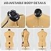 Turmeric Adjustable Dress Form Mannequin for Sewing Female Size 12-18, Pinnable Model Body with 13 Dials, Detachable Casters, 42.5