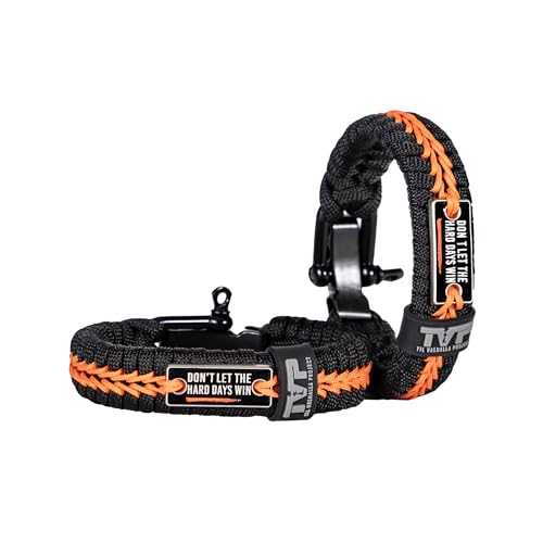 Til Valhalla Project Hard Days Paracord Bracelet | Paracord Bracelets for Men | Tactical Gifts for Men | Rope Bracelet Mens Jewelry | Mens Accessories | 7.5 Inch
