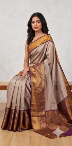 Sri Vijayaraya Handlooms gold kuppadam silk saree – image 6