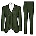 Retro 3 Piece Suit Men Slim Fit Formal Tweed Blazer Vest Pants Wool Prom Green Men Tuxedo M