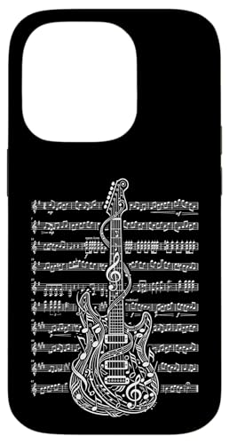 エレキギター プレーヤー ギタリスト 楽器 ノート スマホケース iPhone 14 Pro 用