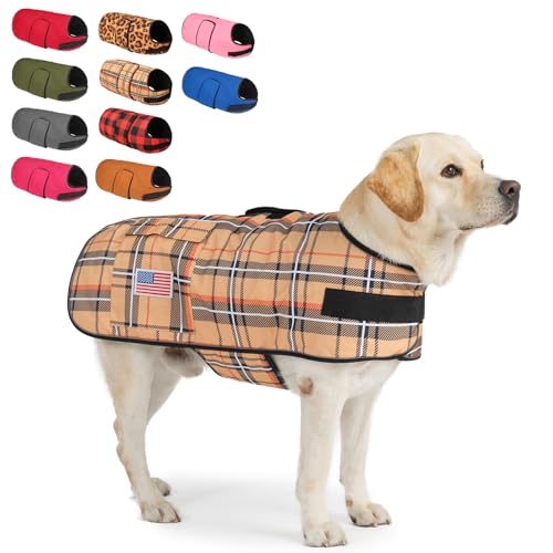 Image of BEAUTYZOO Dog Winter Coat for X-Large Dogs, Waterproof Canvas Jackets