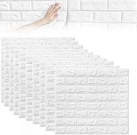 40 Stück 3D Wandpaneele Selbstklebend, 38 × 35 cm Wandverkleidung Selbstklebend aus Kunststoffplatten, wandpaneele PVC Backstein Tapete für Innenbereich, Außenbereich, Geschäftsräume