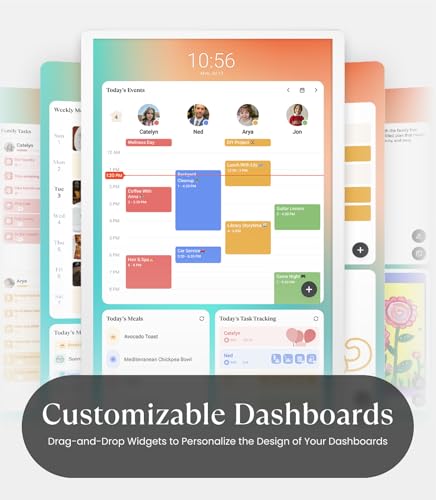 Image of Cozyla Mate Calendar+ 2: 32 inch Digital Calendar Wall Touch Screen Chore Chart Customizable Dashboard Smart Electronic Display for Family Schedules Meal Plan All App Support Wall Mount Planner for 2026