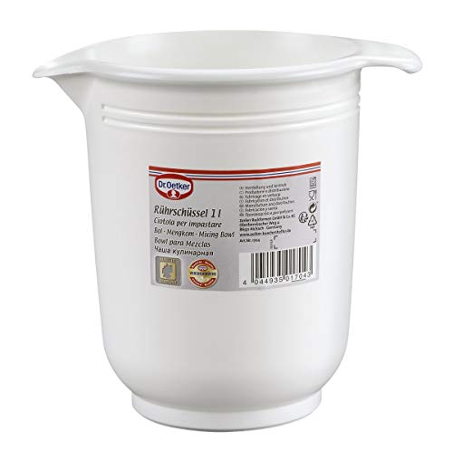 Tazón mezclador plástico 1 L Dr. Oetker blanco miniatura 2