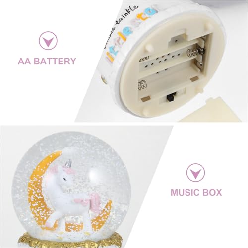 Ciieeo ミュージックくりすたるボールライト付きデスクトップ装飾品 合成素材使用 夜間ライト機能付き 置物しても最適 オフィスや店舗のインテリアに バッテリーなし バッテリーなし [3]