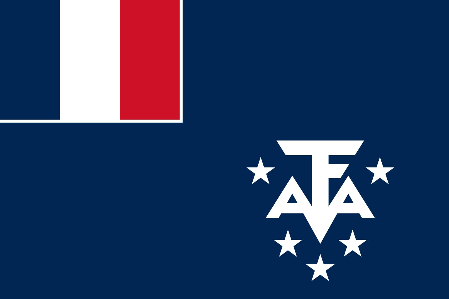 Drapeau Terres australes et antarctiques françaises grand drapeau TAAF pour mât extérieur
