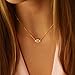 Collner 14K Gold Heart Pendant Necklace for Women Dainty Star Necklace Tiny Evil Eye Choker Necklace Boho Crescent Moon Necklace Minimalist Jewelry