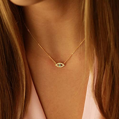 Collner 14K Gold Heart Pendant Necklace for Women Dainty Star Necklace Tiny Evil Eye Choker Necklace Boho Crescent Moon Necklace Minimalist Jewelry3