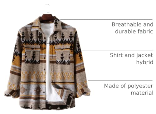 Image of ZAFUL Unisex Plaid Flannel Shirt Jacket Button Down Long Sleeve Pocket Coat Outwear | Mens Fall Clothes Lightweight Long Sleeve Button Down Flap Pocket Jacket Tops for Fall&Winter 2026