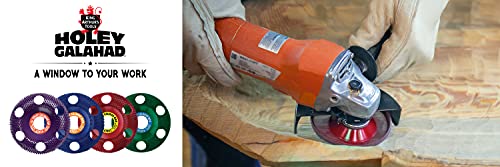 King Arthur's Tools Original And Patented Round Coarse Blue Holey Galahad Tungsten Carbide Disc For Woodworking, Shaping, And Smoothing - Fits Most Standard 4 1/2", 115-125Mm Angle Grinders #47851 Rcb #TOP5