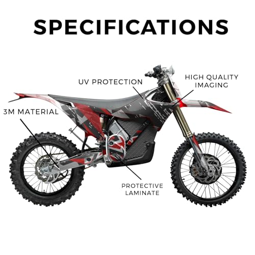 Image of Stark Varg MX 2023-2025 Graphics Kit Wrap - Grunge Star Red - Varg MX Skin - Premium 3M Vinyl Protective Wrap Decal Cover - Easy to Apply | Crafted in The USA by MightySkins