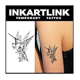 INKARTLINK Tattoo Tech, 3 Sheets Small Semi Permanent Tattoo, Adult Art Design Temporary Tattoos, Lasts 1-2 Weeks, Waterproof, Realistic Look, No Adhesive, No Reflection (Little Bird Design)