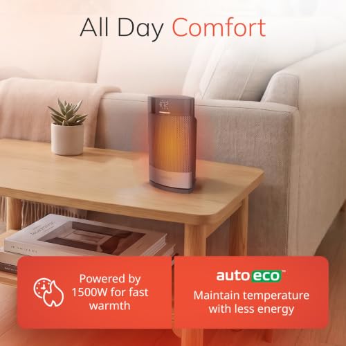 Lasko 12" Ellipse Ceramic Tabletop Space Heater - Remote - Black - CD12950 - image 4