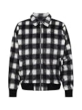 Umlegekragen Cleptomanicx Herren Übergangsjacke Checker weiß/schwarz L