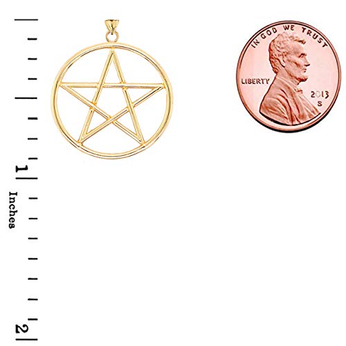 Certified 14k Gold Pentagram Star Pendant (Small)2