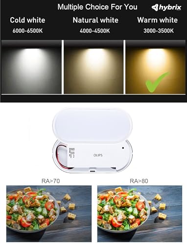 Image of OLIPS LED Bulkhead Light IP54 Waterproof Indoor /Outdoor Wall & Ceiling Light - Weatherproof, Shock Proof, Slim Plastic Surface-Mounted Fixture (10 WATT (Warm White), 1)