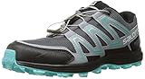 Salomon Women's Speedtrak W Trail Runner, Dark Cloud/Light Onix/Bubble Blue, 7 M US