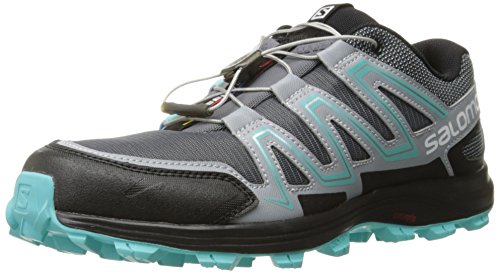 Salomon Women's Speedtrak W Trail Runner Dark Cloud/Light Onix/Bubble Blue 7 M US
