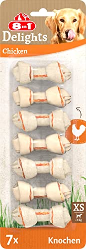 Produktbild von 8in1 Delights Kauknochen Hähnchenfleisch XS - 7 x 110 g