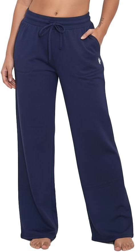 U.S. Polo Assn. Women's Wide Leg Sweatpants, Fleece-Backed Valentines Gifts for Her