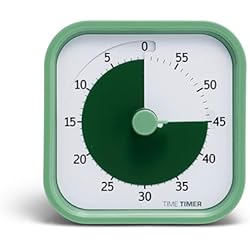 TIME TIMER Home MOD – 60-Minute Visual Timer, Home Edition, Silent Operation, for Homeschool Supplies, Study, Office & Meetings (Fern Green)