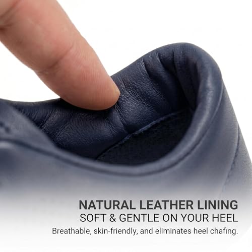 Image of Men's Barefoot Dress Shoes - Zero Drop Comfort Breathable Micro-Perforated Learher, No Break-in Needed, Slip-On Elastic Laces for Business & Travel