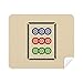 Mahjong Circle Dots 9 Tile Pattern Cleaning Cloth Screen Cleaner 2pcs Suede Fabric