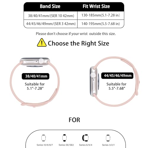 Image of Thin Silicone Band Compatible with Apple Watch 41mm 38mm 40mm 46mm 45mm 42mm 44mm, Slim Narrow Replacement Sport Strap Wristband for iWatch Series 11 10 9 8 7 6 5 4 SE Ultra 3 2 1 Women Men