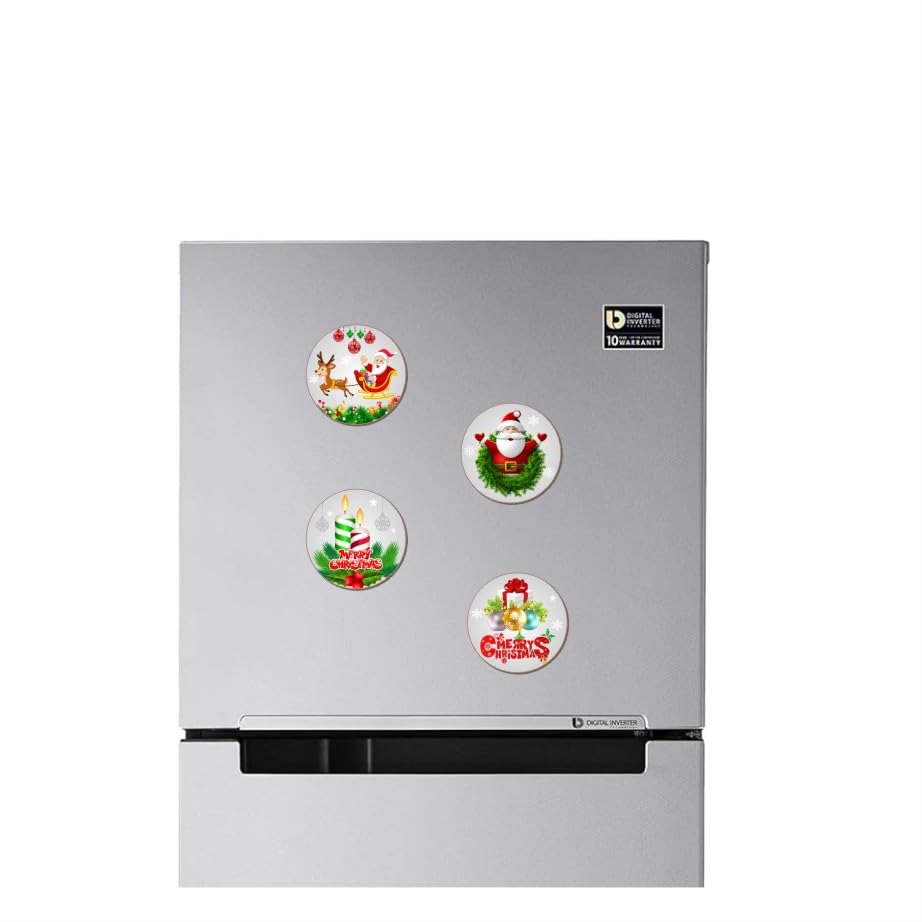 Image of LIVELLO Wooden Fridge Magnets for Home & Kitchen | Gift Items | Refrigerator Decorative Magnet | Funny Magnets | Kitchen Funny | Indian Cultural Themed Magnets (Multicolor 14)