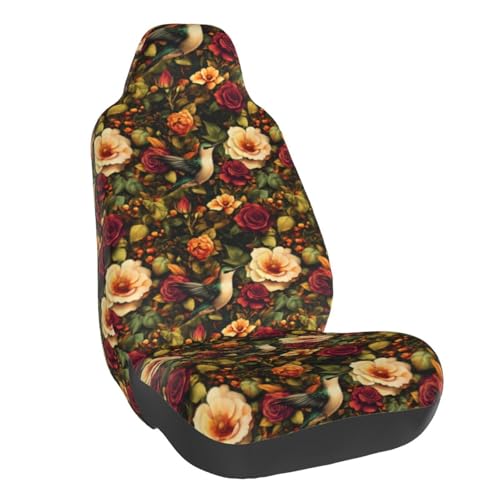 Housses siège voiture confort lavable imprimé vintage fleurs lot de 2