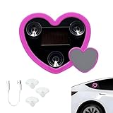 Solar Powered Car LED Ambient Light - Double Heart Shaped...