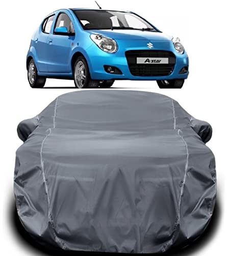 Image of Maruti Suzuki AStar Car Cover - Waterproof, Triple Stitched, Fully Elastic Ultra Surface Body Protection for A-Star (Grey Look)
