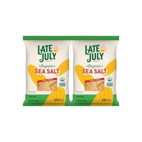 Late July Sea Salt Organic Tortilla Chips, 10.1 Oz Bag (Pack of 2)