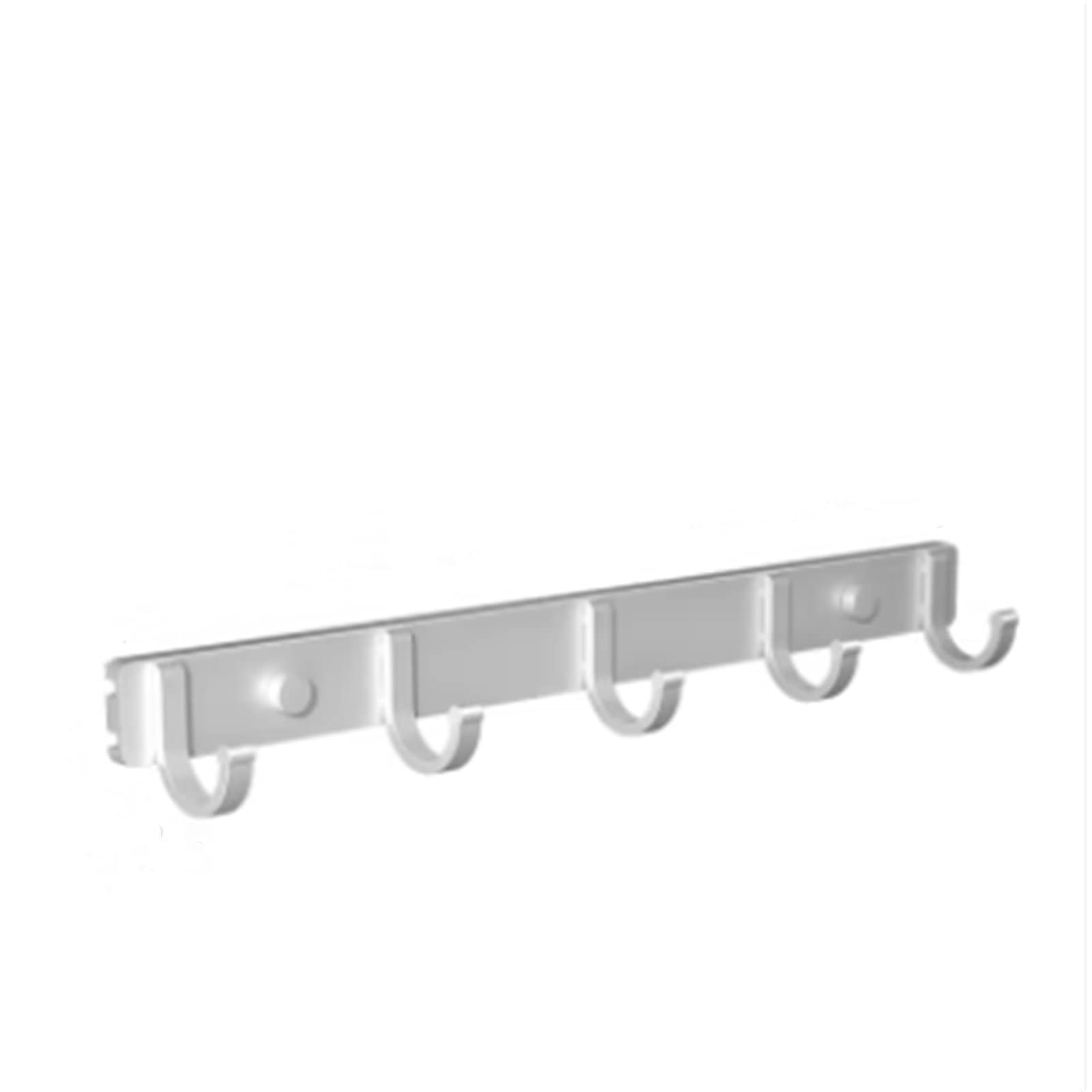 Dumralbqe Silver Bathroom Hooks 5 Hooks Bathroom Hook Space Aluminum Row For Home Use