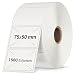 Lot de 1500 étiquettes thermiques pour imprimante thermique 75 x 50 mm