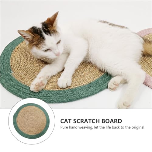 Tapete de arranhão para gatos ULTECHVO com sisal redondo, acessório para animais de estimação