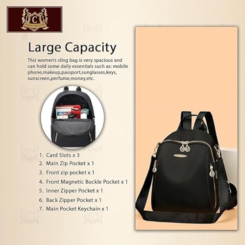 Image of Backpack Bags for Women /Girls Stylish Shoulder Sling Handbag Purse Office Travel College Daily-Use Convertible 13 Inch Laptop Backpacks Corporate - Pack of 1