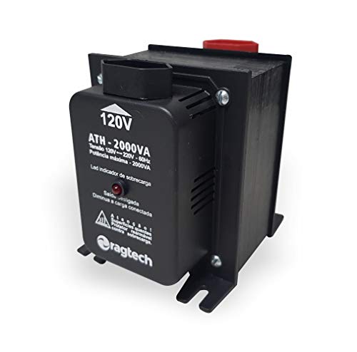 RAGTECH – Autotransformador ATH 2.000 – 2.000VA/1.000W – Bivolt – 2 tomadas – Modelo 4475