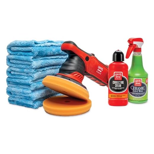Griot's Garage G9 Orbital 2-Step Ceramic Kit for Car Polishing and Detailing, Includes Orbital Polisher, BOSS Correcting Cream, 6.5" Foam Pads, Ceramic 3-in-1 Wax, and Microfiber Towels, 11558