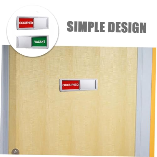 Image of Push Pull Stickers for Door, Vacant Occupied Door Sign for Home Office Restroom Conference Room Bold Red Green Display Easy Adhesive Installation(7 * 2in)