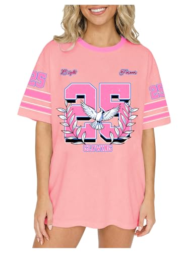 Image of RoseSeek Girl's Graphic Tees Short Sleeve Crewneck T Shirts Casual Summer Tops Cute Preppy Clothes