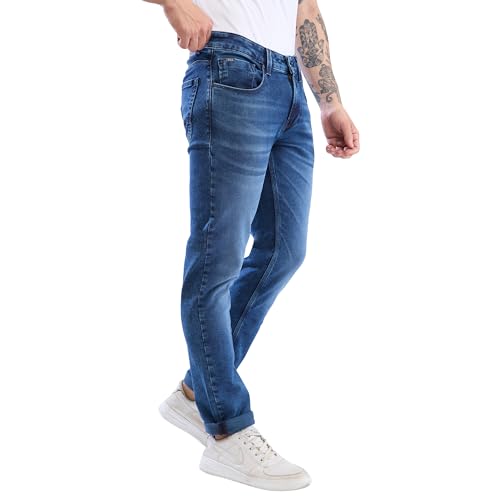 Image of Spykar Men's Slim Fit Low Rise Casual Jeans