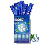 MySmile Mouthwash Alcohol Free, Mouth Wash for Adults, Fluoride Free, Fresh Mint , Travel Sachets (0.41 Fl OZ(Pack of 30))