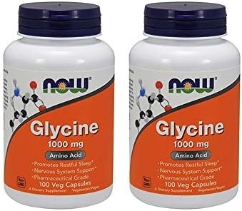 Now Foods Glycine 1000 mg - 100 VegiCapsules 2 Pack
